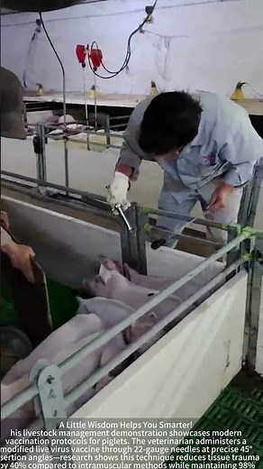 ‌Pig Vaccination: Precision Animal Husbandry in Action
