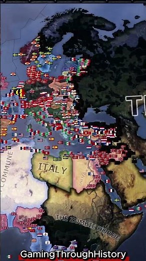 ZOMBIE INVASION MOD / HOI4 TIMELAPSE #history #heartsofiron4 #hoi4 #ww2 #alternatehistory