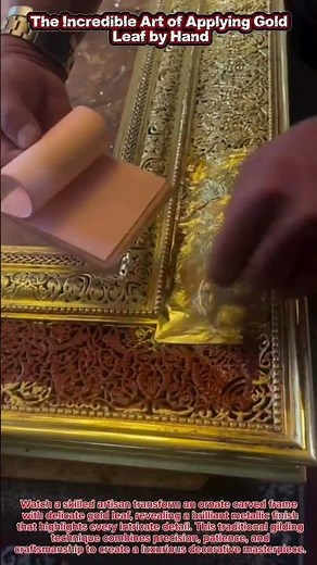 The Incredible Art of Applying Gold Leaf by Hand #woodworking #carpentry