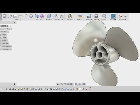 How to make a fan / propeller in fusion 360 - fusion 360 tutorial