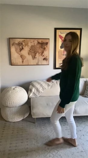 Watch Amazon essentials puff sleeve sweater - emerald green on Amazon Live