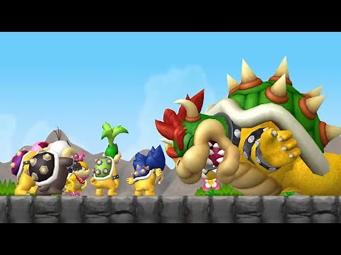 New Super Mario Bros. Wii 100% Walkthrough Finale - 8-Castle Final Boss (Bowser) / Ending & Credits