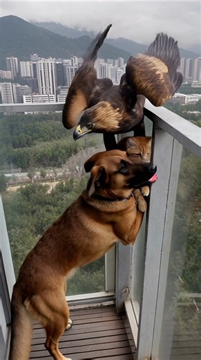 Pet Eagle Gets Wild—Dog Rescues Cat Just in Time! 🦅🐶🐱 | Middle Pets