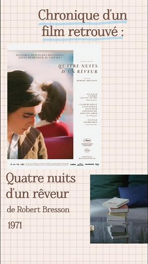 Chronique de film : Quatre nuits d'un rêveur, 1971, Robert Bresson #mk2 #film #paris #cinema