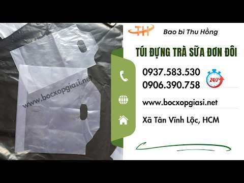 Túi đựng trà sữa đôi và đơn giá sỉ, đủ loại sẵn kho