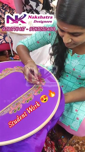 Heavy Blouse Aari Work | Net Cloth Zardosi Design | Beads, Stones & Thread Work (Student Work)