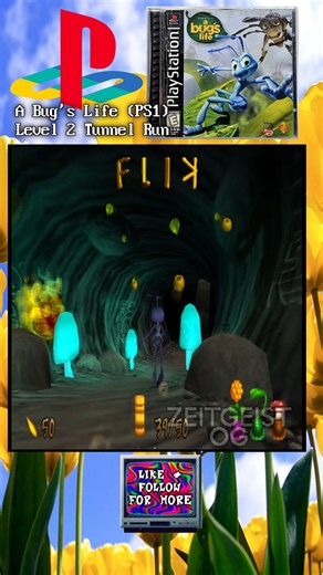 ZeitgeistOG | A Bug's Life Game: Level 2 Tunnel Run End Got the gold berries, Flik letters, and 50 bits of grain time to clean up and finish this level!... | Instagram