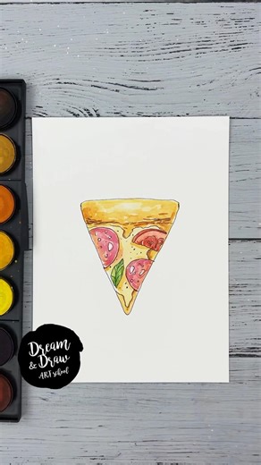 How to Draw a Pizza in 5 Minutes 🍕