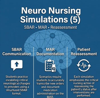Neurologic Nursing Simulations for RN & LPN — 5 Acute Neuro Scenarios | SBAR