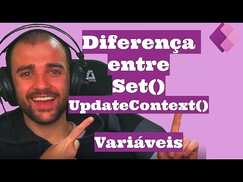Qual a diferença entre Set e UpdateContext no power apps e como manipular variaveis