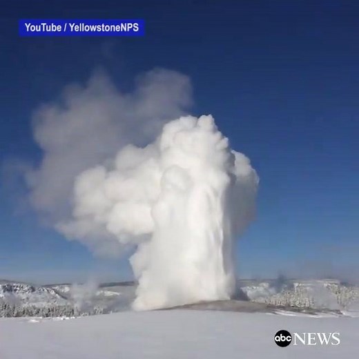 ICE COLD: Watch what happens when Old Faithful geyser erupts in 0º temperatures. http://abcn.ws/2il59A6 | ABC News