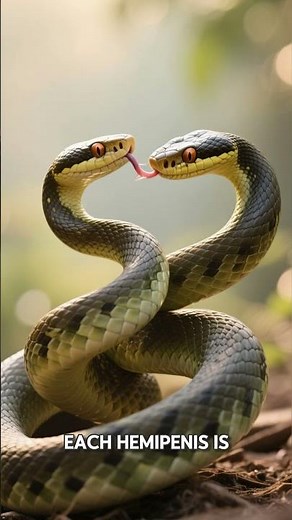 Snakes Have Two Penises?! 🐍 | Hemipenes Explained #funscience #facts #sciencefacts #science