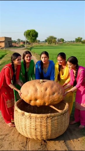 Giant Potato Discovery in Village#shorts #viral #funny #food