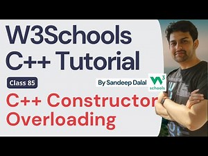 C++ Tutorial • C++ Constructor Overloading • W3Schools • Object Oriented Programming using C++ Tutor