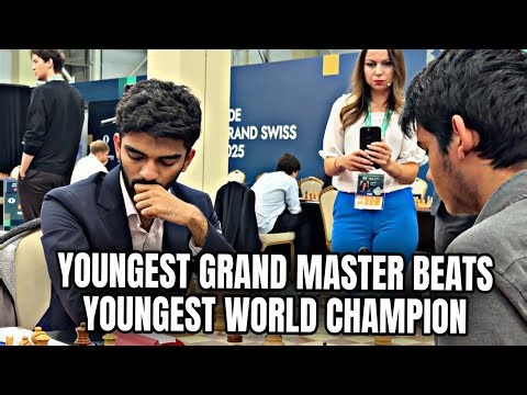 Youngest GM Abhimanyu Mishra Defeats World Champion Gukesh | Grand Swiss 2025