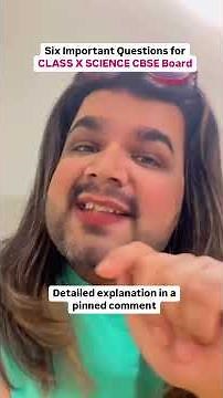 Class X Science Important Questions. #cbseclass10 #class10science #science #importantquestions #fy