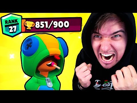 LEGENDARY LEON! *RAGE PUSH* na 900 TROPHY! | Brawl Stars