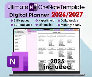 Onenote Template: 2025 2026 2027 Ultimate Digital Planner (hyperlinked) - Etsy
