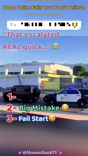 Top 3 Police Fails That Got Out of Control 😳🚨 (You Won’t Believe #1)#funny #top