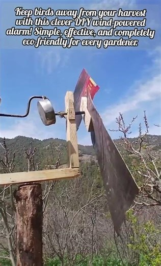DIY Wind Powered Garden Bell To Scare Birds
