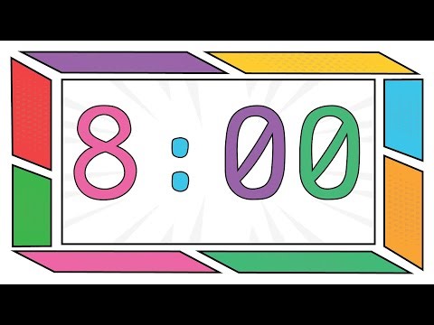 8 minutes Silent Countdown Timer - Bright Classroom Theme | HD Timer for Teachers & Students