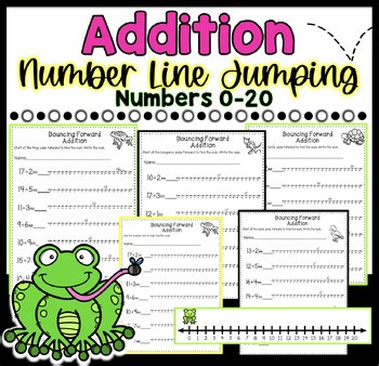 Addition to 20 Jumping the Number Line Worksheets Math Intervention