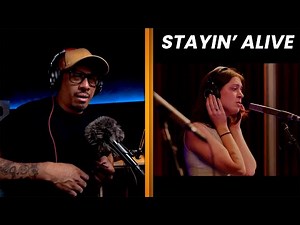 ‪@ScaryPockets‬ Reaction // Stayin' Alive | Bee Gees | funk cover ft. ‪@LizzyMcAlpine‬