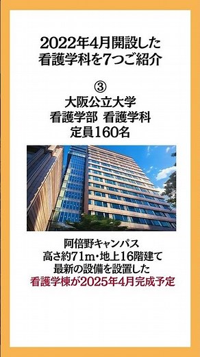 2022年4月開設した大学の看護学科を7つご紹介！ #看護学部 #看護大学