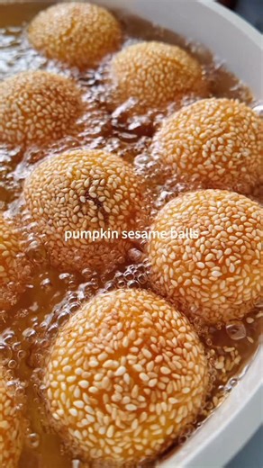 105K views · 722 reactions | Pumpkin sesame balls that won’t explode in your kitchen  #pumpkin #recipe #cooking #dimsum #chinesefood #sesameballs | Ms Shi and Mr He | Facebook