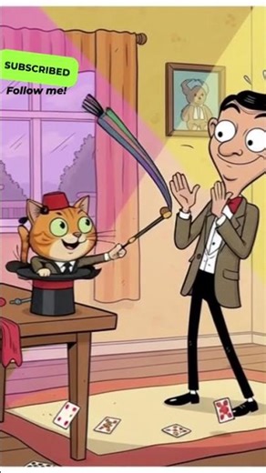 Cat Meets Mr Bean 😂 | Funniest Crossover Ever! #shorts #shortvideo #catshorts