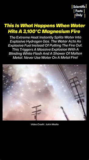 This is what happens when Water Becomes Fuel The Fire Explodes! #chemistry #science #fire #shorts
