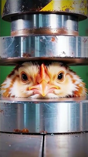 Compression Testing Machine with desi chicken #compressor #trends