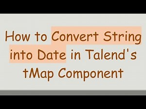 How to Convert String into Date in Talend's tMap Component