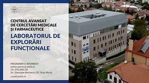 Teste fizice pentru sportivi la UMFST G.E. Palade Tg. Mureș Laboratorul de Explorări Funcționale din cadrul Centrului Avansat de Cercetări Medicale și Farmaceutice, UMFST G.E. Palade Tg. Mureș, oferă cluburilor sportive, sportivilor amatori și de performanță posibilitatea de a realiza diferite explorări funcționale adaptate disciplinelor sportive practicate. Testele măsoară capacitatea aerobă și anaerobă, rezistența musculară, respectiv elemente de antropometrie și dezvoltare somato-funcțională,