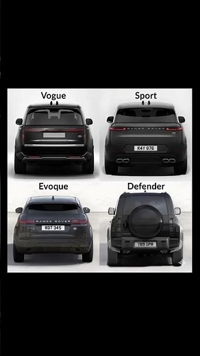 Range Rover vs Sport vs Evoque vs Defender 🔥 Which Rear Design Looks Best?