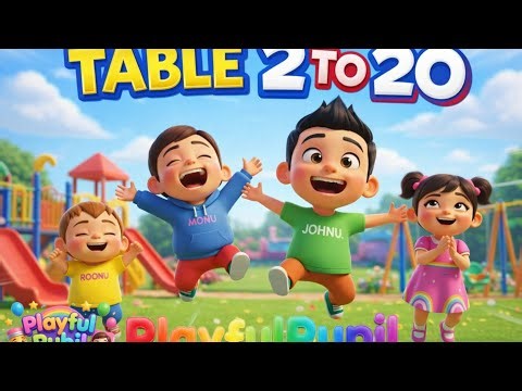 2 Times Table Song for Kids | Fun & Easy Multiplication Learning with Actions! 🎶@PlayfulPupi