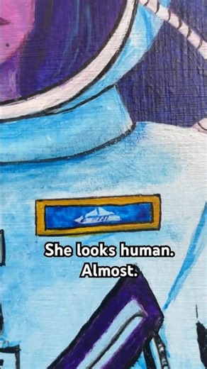 Surreal Astronaut - acrylic painting