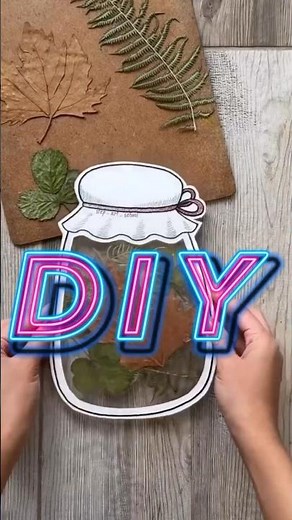Осіння поробка з дітьми 🍁 DIY паперова банка з листям своїми руками