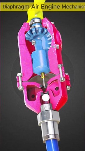 Diaphragm Air Engine Mechanism | 3D Mechanical Animation #shorts