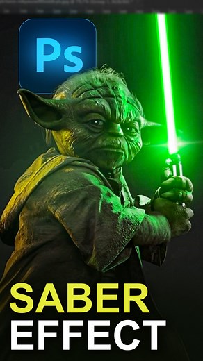 louis on Instagram: "Create an epic lightsaber effect with this easy method in Photoshop! Follow for more tutorials like this 👌 #learnphotoshop #photoshop #tutorial #photoshoptutorial #starwars #lightsaber #lightsabertutorial"