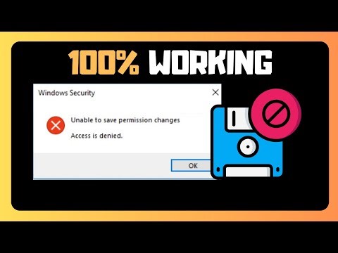 EASY FIX For Unable To Save Permissions Changes Or Access Denied In Windows Or Computer