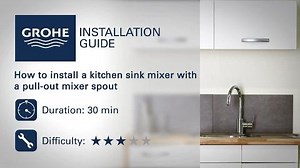 Installation guide - Install a kitchen sink mixer with a pull-out mixer spout
