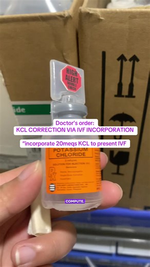 KCL Correction in IVF: Nursing Computation Guide