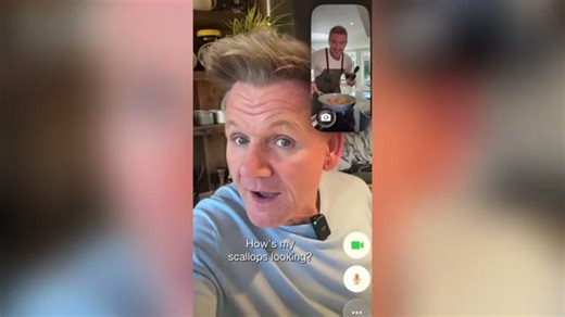 David Beckham rivals son Brooklyn as he cooks for Gordon Ramsay