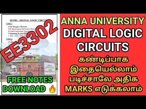 Engineering 2nd Year Digital Logic Circuits important questions | Anna University EE3302 | DLC | AU
