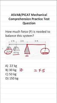 Mechanical Comprehension Practice Test Question for the ASVAB & PiCAT #acetheasvab #grammarhero