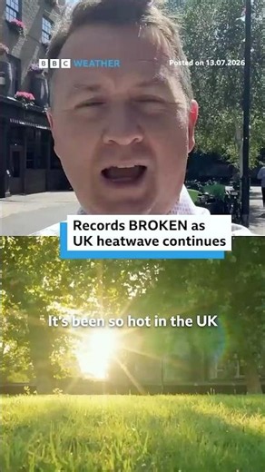 Records broken as UK heatwave continues. #BBCNews