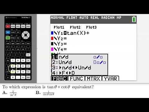 Verifying Trigonometric Identities on the TI 84 Plus CE Graphing Calculator