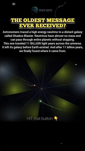 This Neutrino Particle Traveled For 11 Billion Years! #spacefacts #cosmology