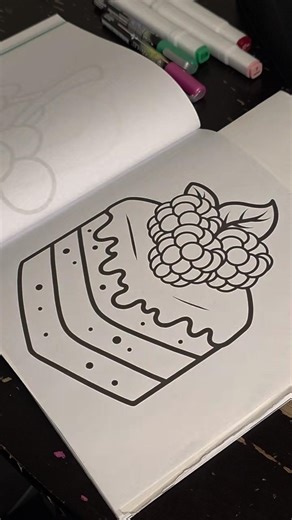 Coloring a Slice of Cake 🍰 | Relaxing Coloring Art